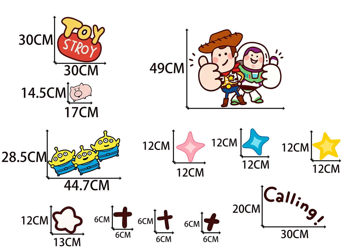 Toy Story Car Accessory - BMW Woody and Buzz Decal (Design A)
