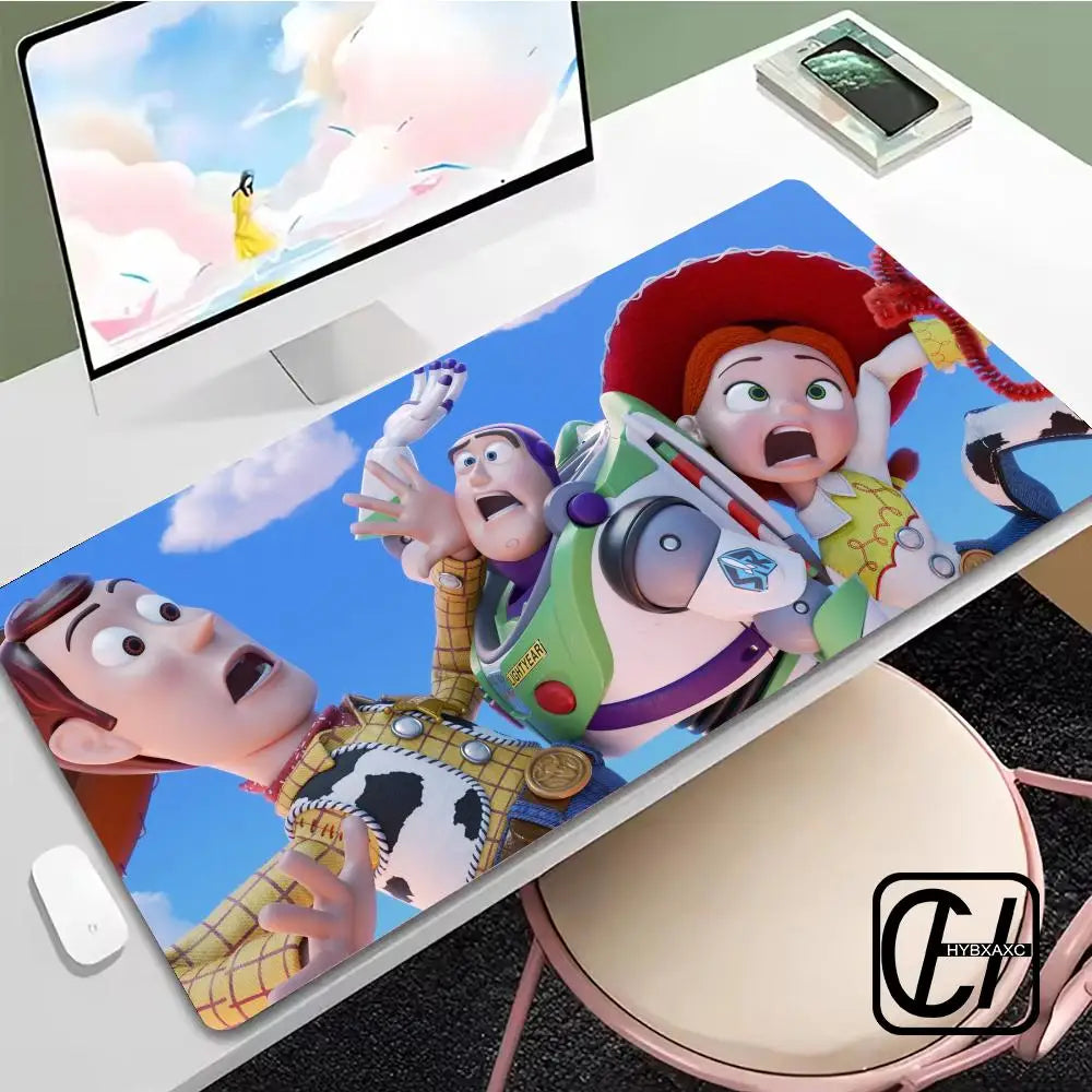 Toy Story Mouse Pad - Scared Threesome Close-Up, Sky Background
