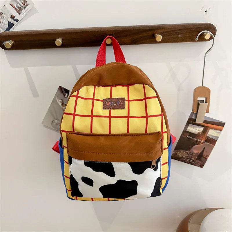 Woody Rucksack – Cow Plaid Star Sheriff Cord Pastel Farbe