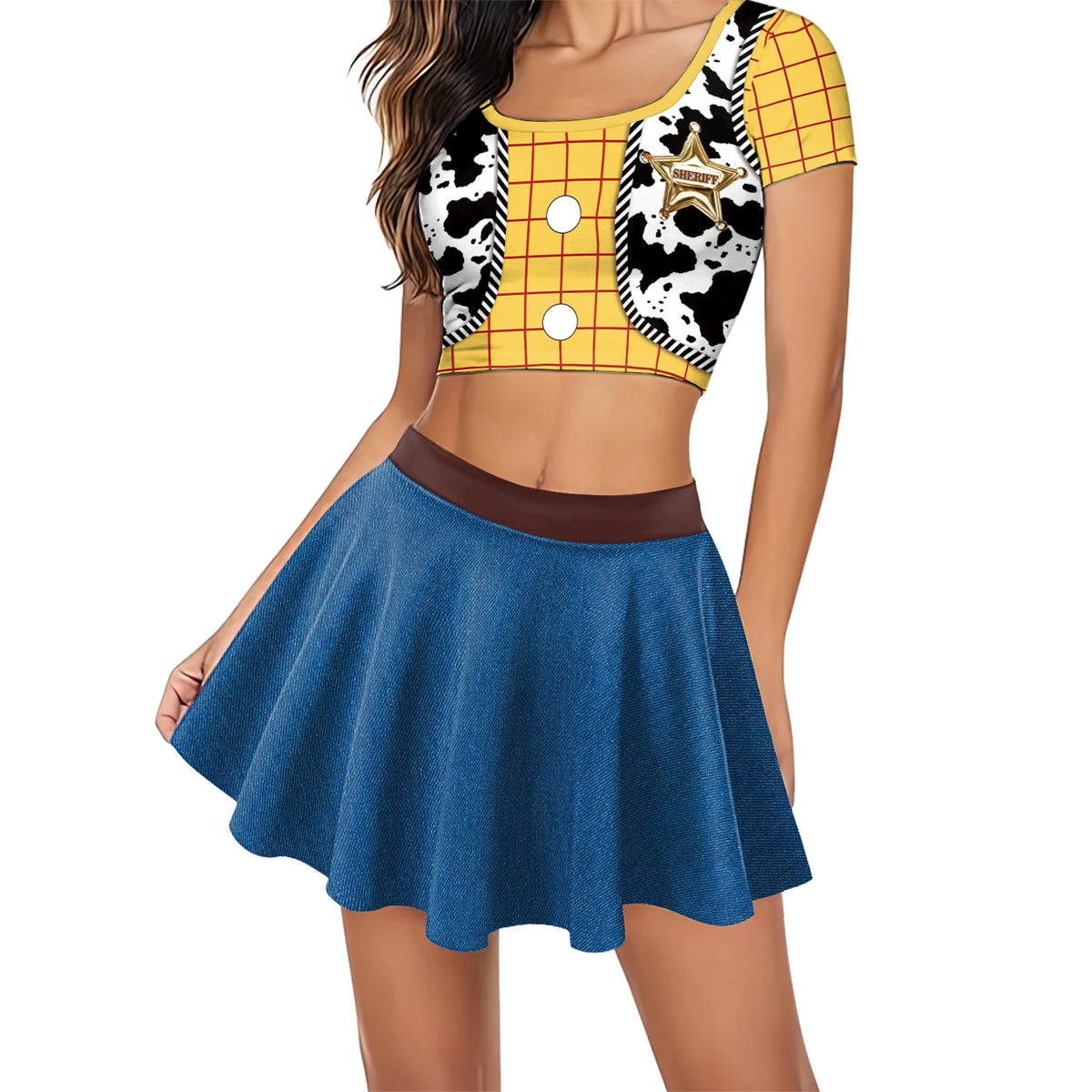 Déguisement Woody - Ensemble Haut Jupe Cheerleader Adulte