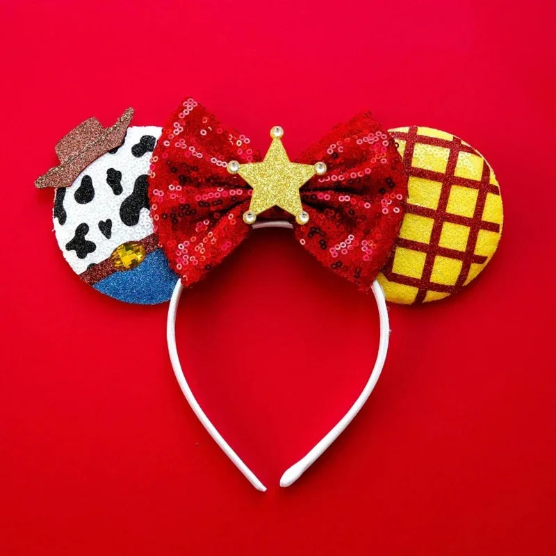 Woody Hoofdband - Cow Hat Star Sheriff Red Bow