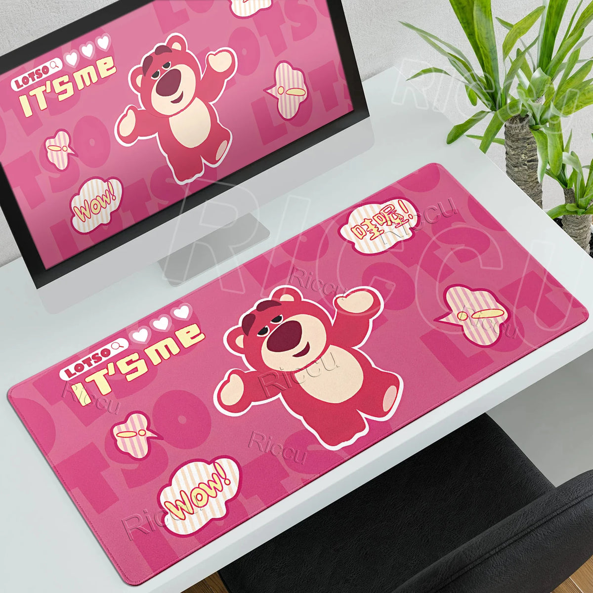 Tappetino Mouse Lotso - It's Me, sfondo fucsia