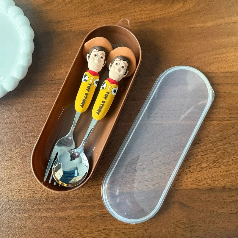 Chudy Cutlery - Brązowy widelec z łyżką