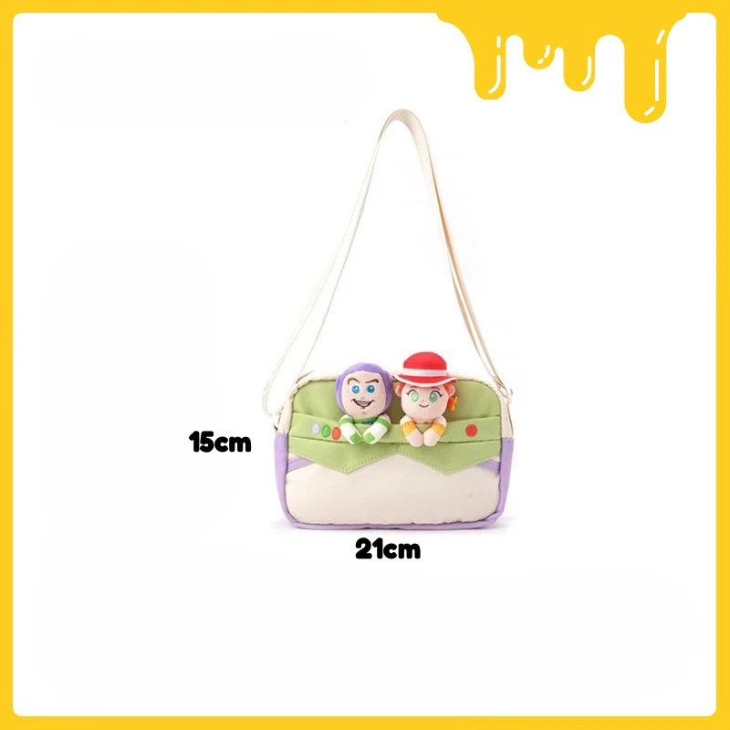 Borsa a tracolla Buzz Lightyear e Jessie - Formato compatto verde 21cm