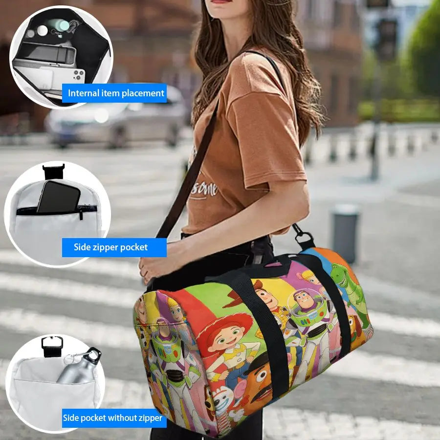 Toy Story Reisetasche – Komplettes Set mit bunten Streifen