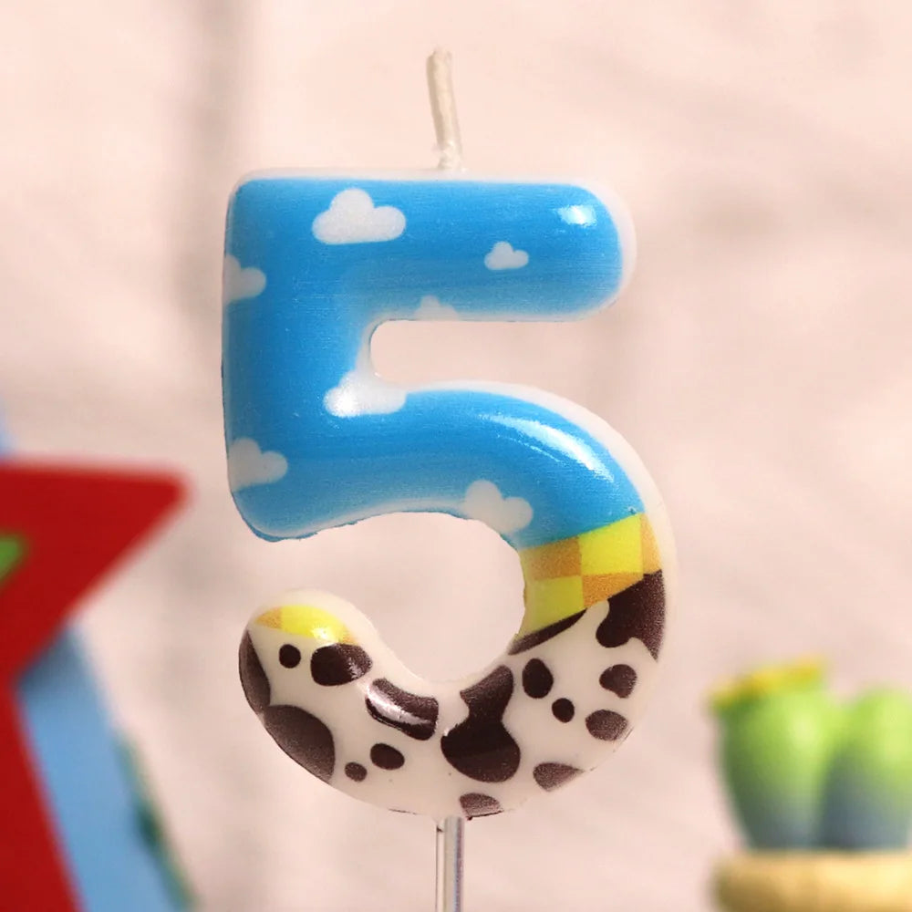 Vela de Tarta Toy Story - Número 2 Motivo Cielo y Vaca