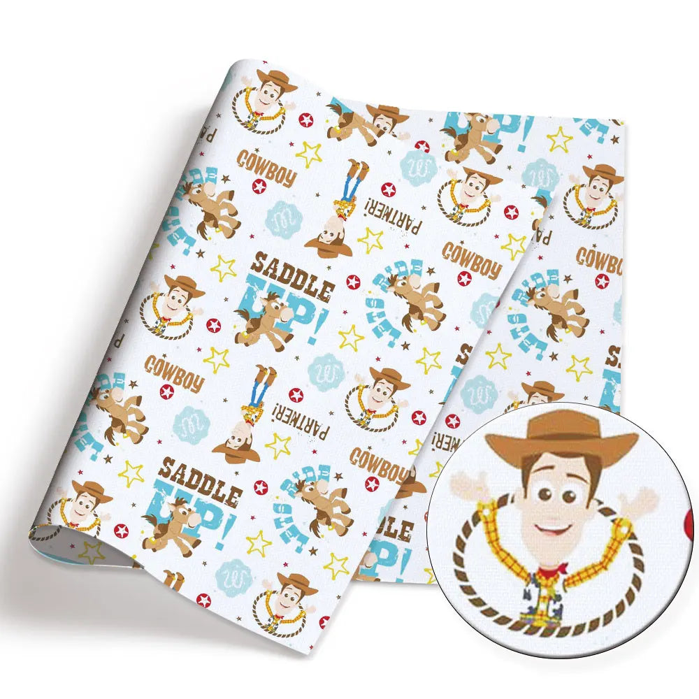 Woody Fabric – Patchwork-Cowboy-Muster Sattel 140x50cm