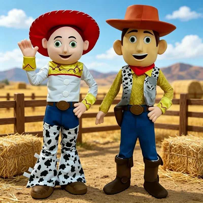 Kostium Chudy'ego – maskotka Big Head Cowboy w pełnym kostiumie