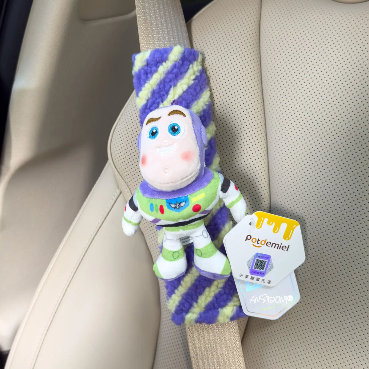 Buzz Lightyear Sicherheitsgurtabdeckung – Gestreiftes Muster