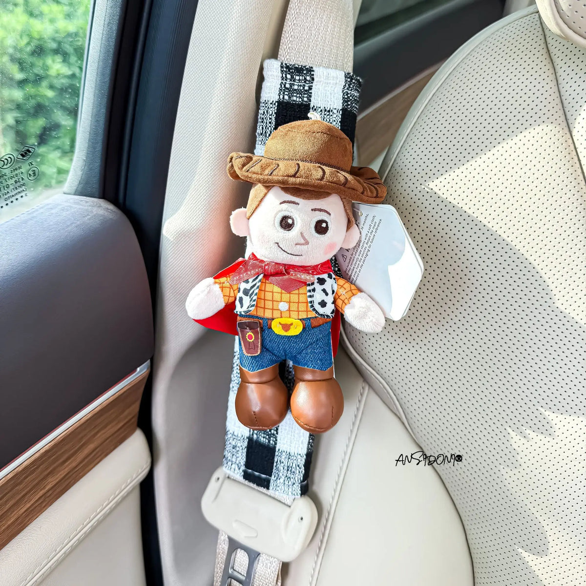Woody-Sicherheitsgurtabdeckung – Azabu-Muster