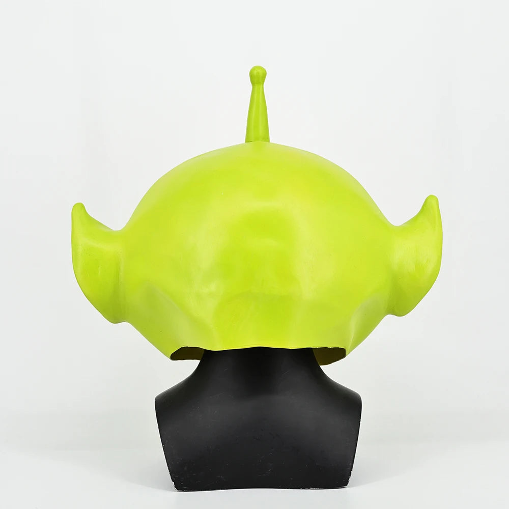 Masque Alien - Latex Intégral Trois Yeux Vert