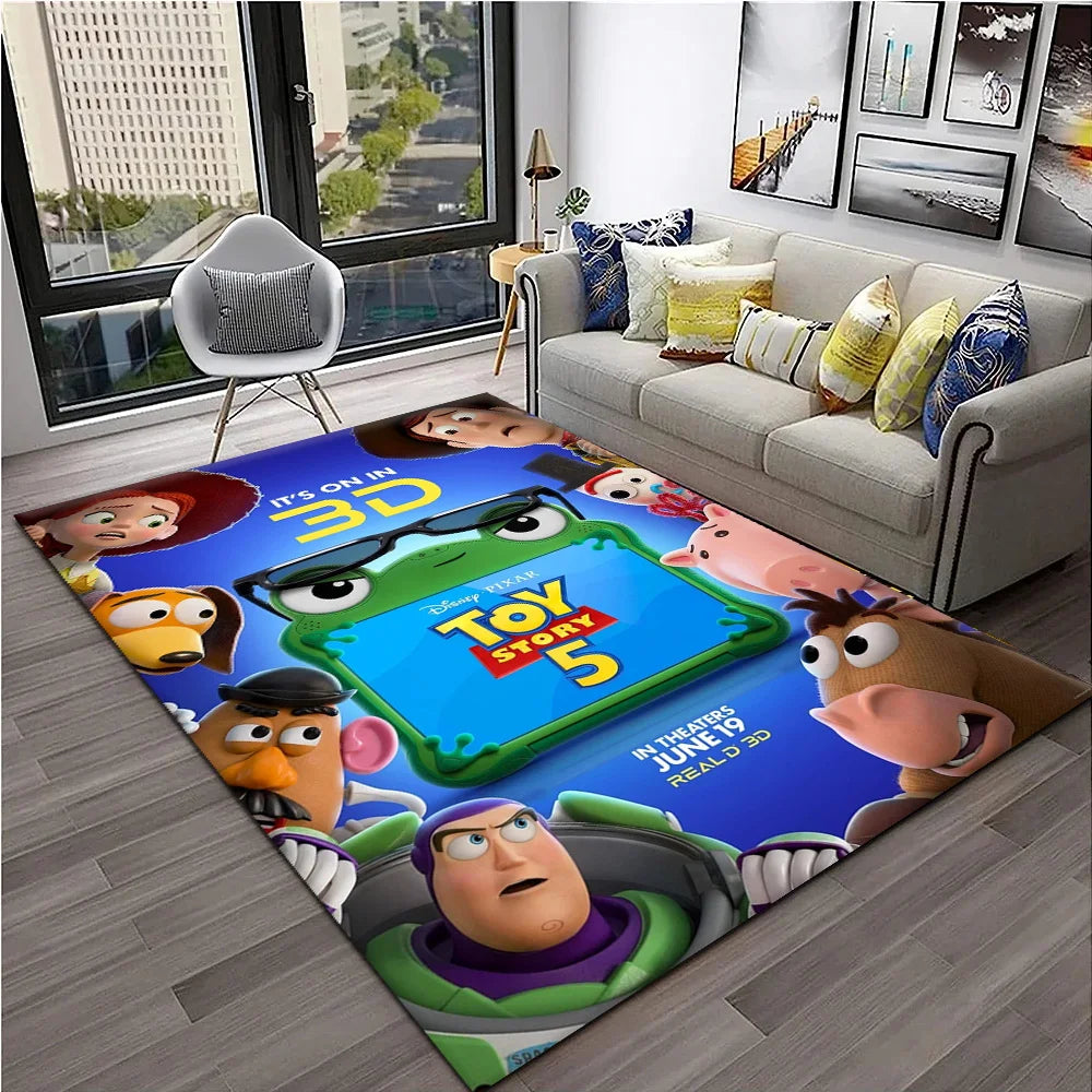 Tappeto da salotto Toy Story 5 - Poster 3D Primi piani dei personaggi