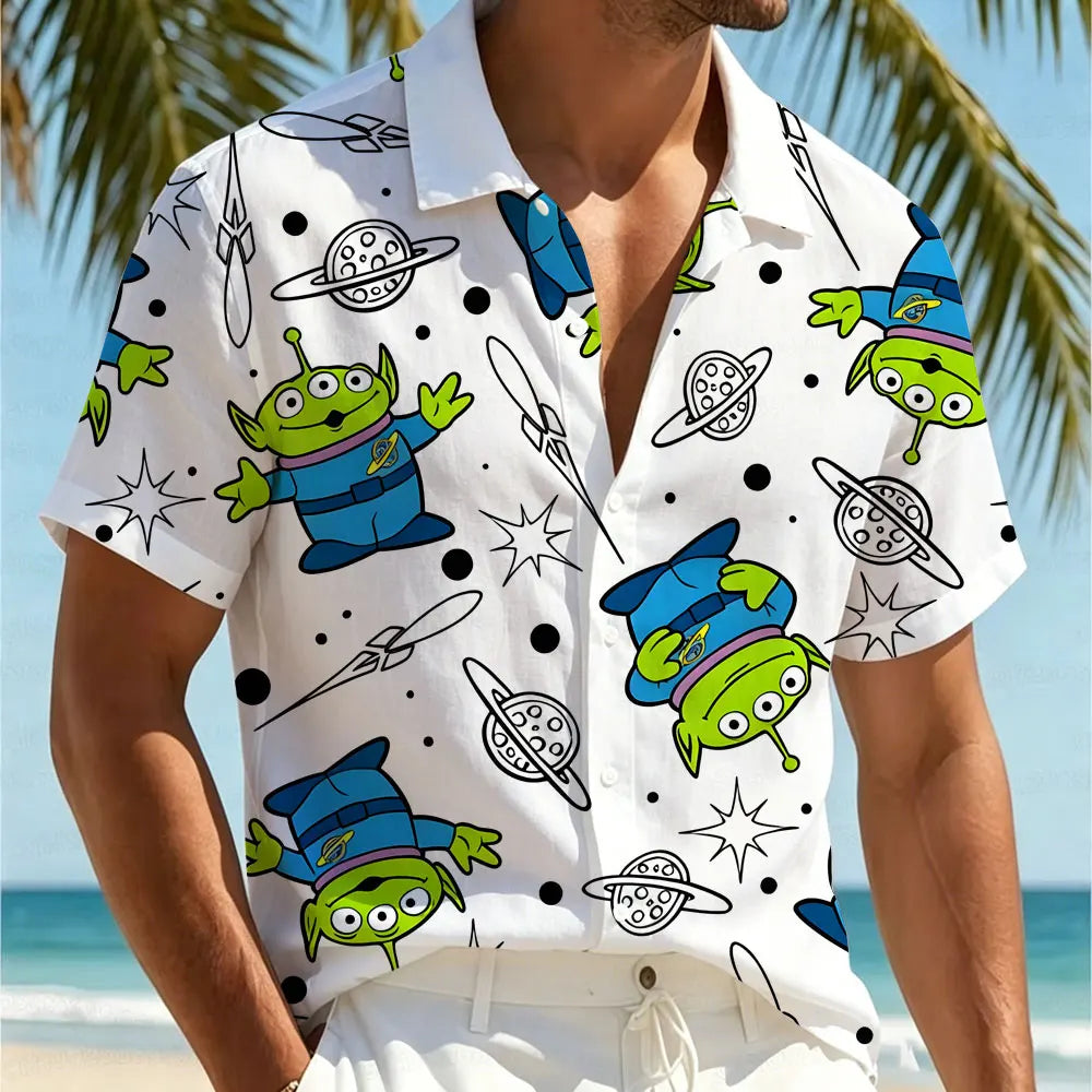 Alien Shirt - White Flare Space Suit Print
