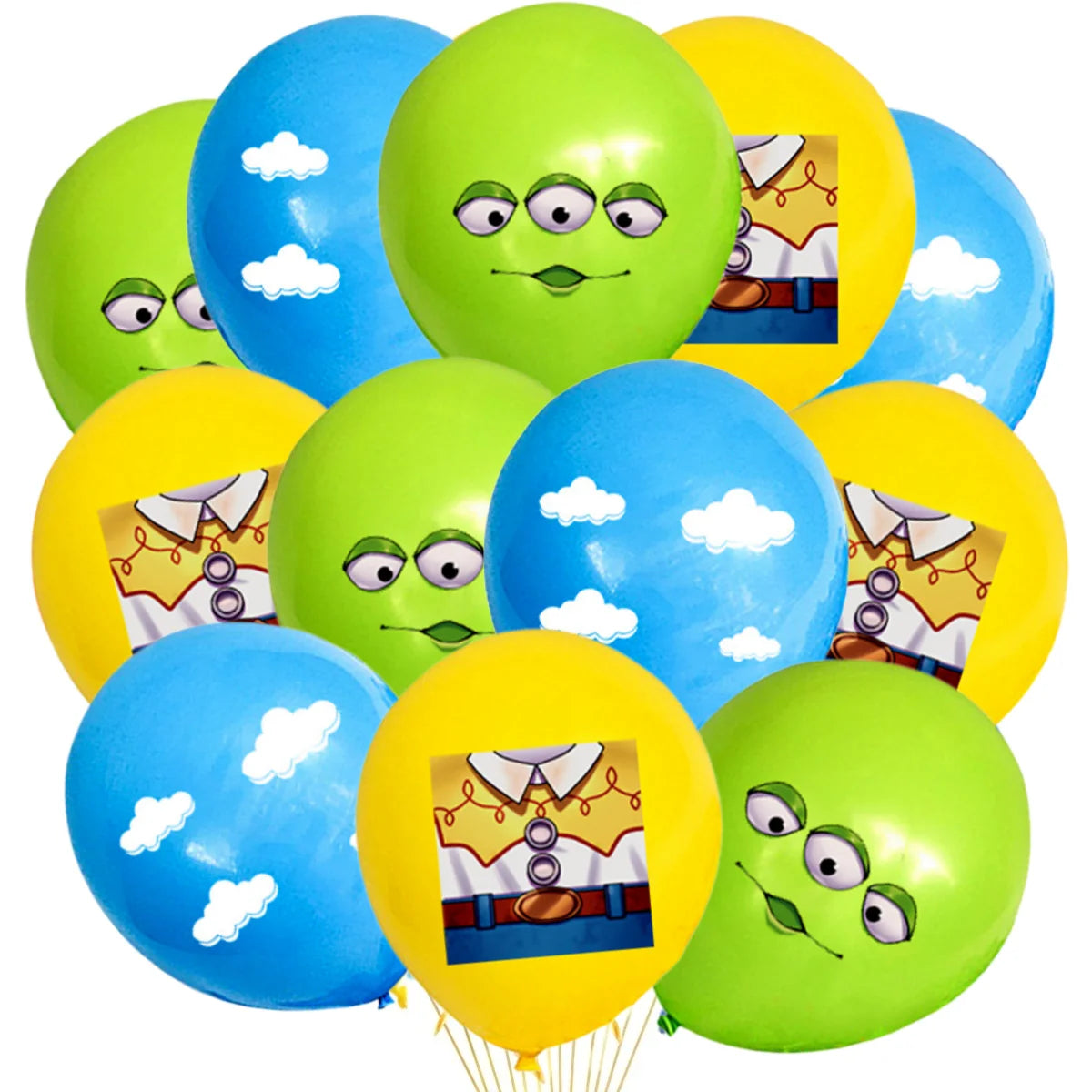 Alien Balloon – Cowboy und Clouds Shirt Muster 12 Stück