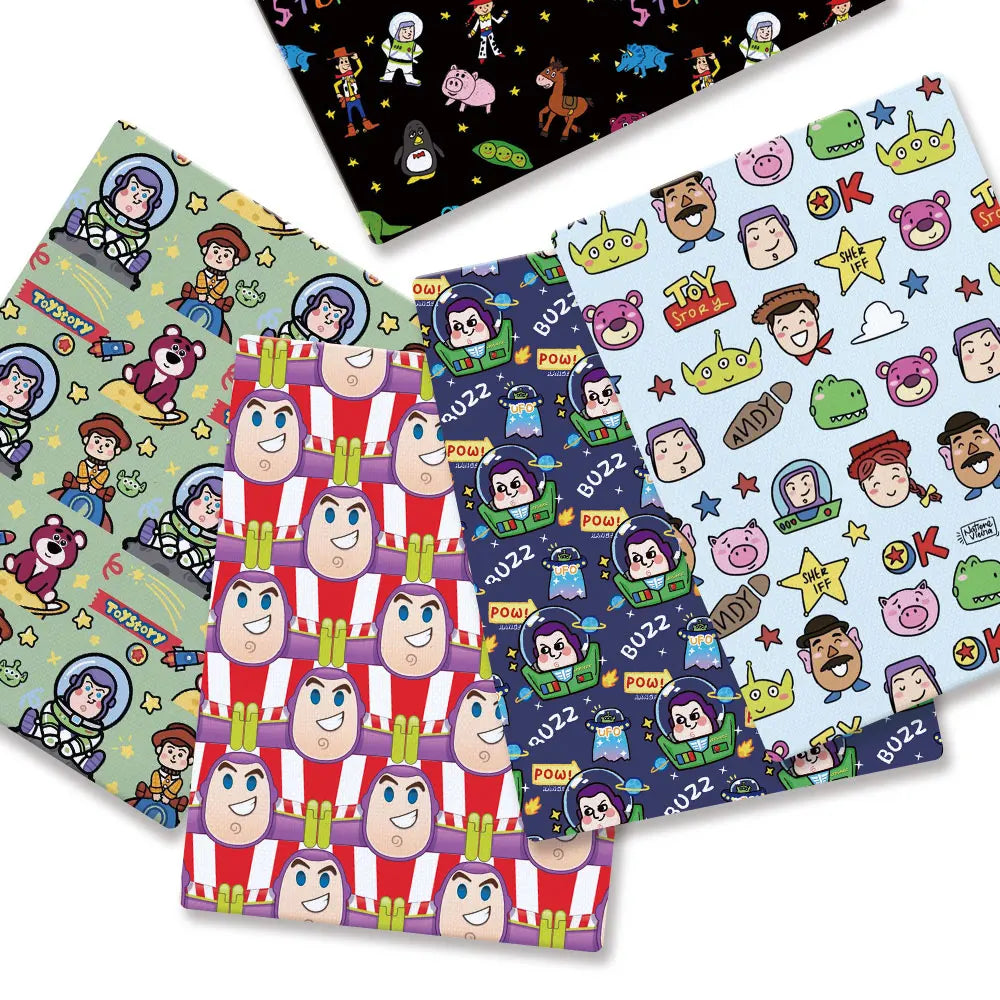 Buzz Lightyear Stoff – Patchwork Chibi-Schnittmuster 140x50cm
