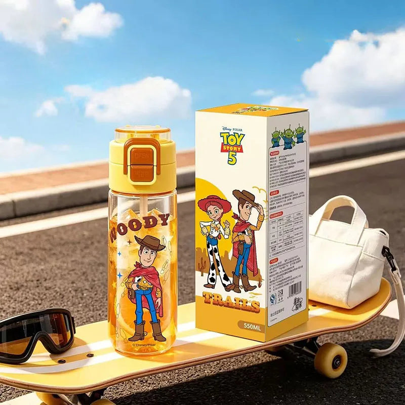 Botella de agua Woody - Toy Story Bidón Antifugas con pajita 550ml (Escena Desierto)
