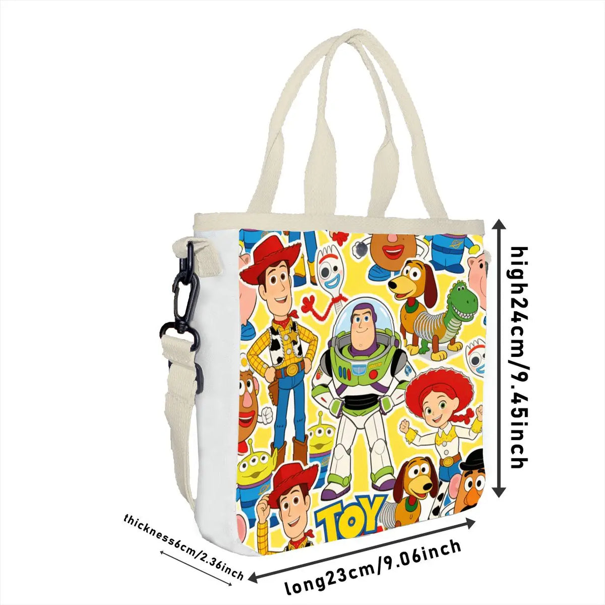 Borsa Tote Toy Story - Gruppo Completo Woody Buzz Jessie Forky