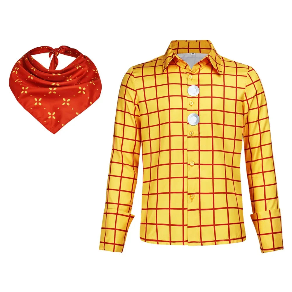 Woody-Kostüm – Damen-Kuhbandana-Helmdecken-Set