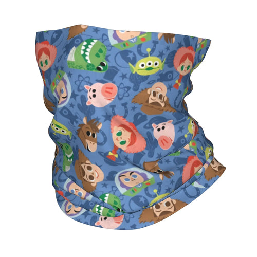 Toy Story Bandana – Kopfporträts mit blauem Hintergrund