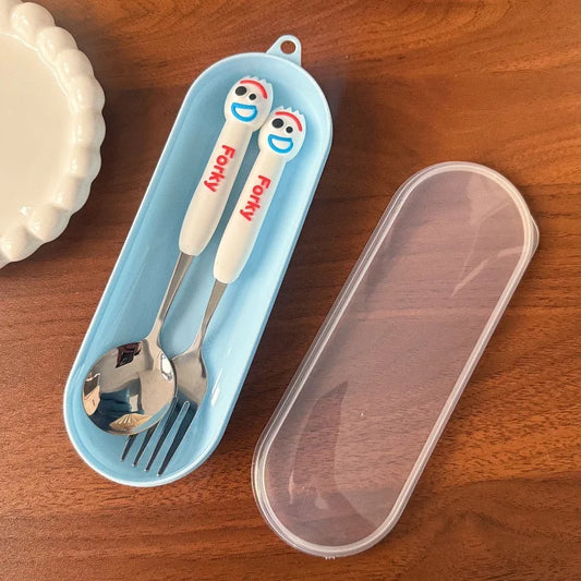 Cutlery Fork – Duo Spoon Fork Hellblaues Gehäuse