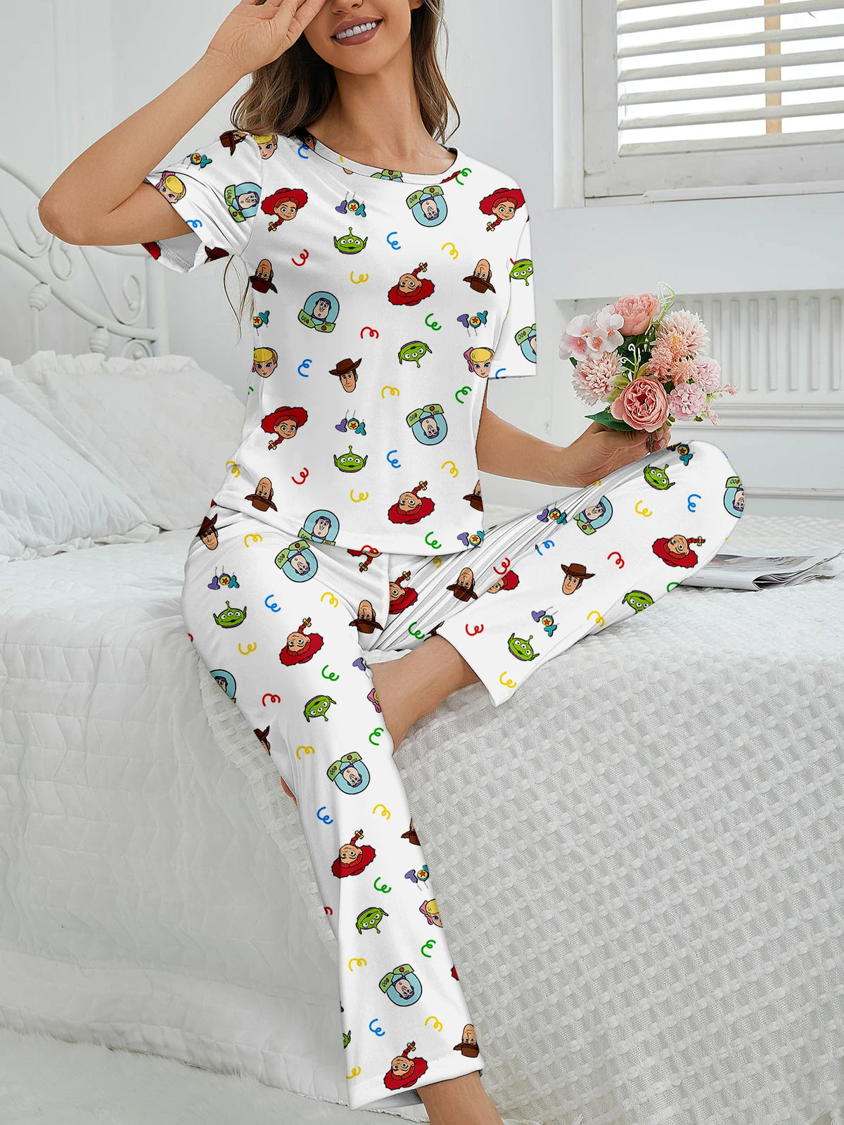 Pyjama Femme Toy Story - Motif Répété Multi-Personnages