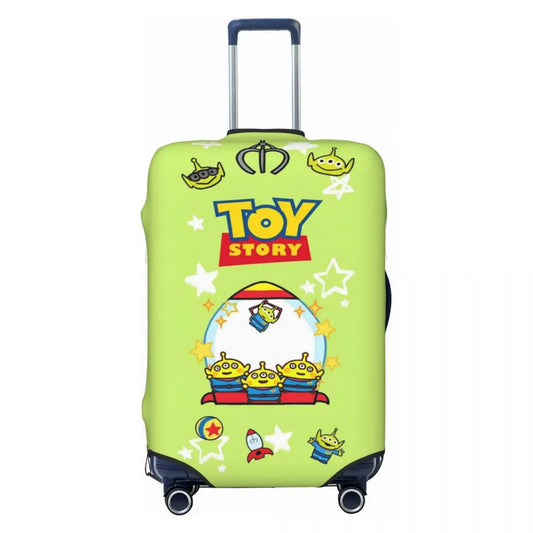 Alien Koffer – Toy Story Logo Rocket Green Hintergrund