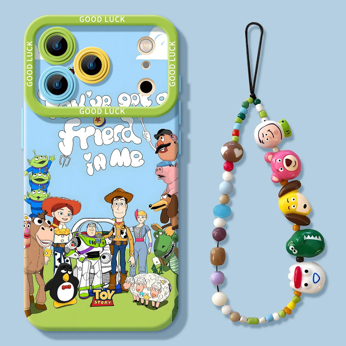 Toy Story Handyhülle – Komplette Gruppe mit perlenbesetztem Charakterarmband