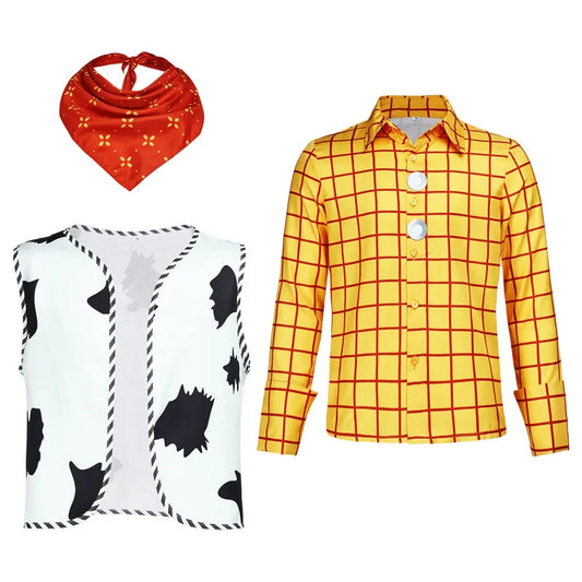 Woody-Kostüm – Damen-Kuhbandana-Helmdecken-Set