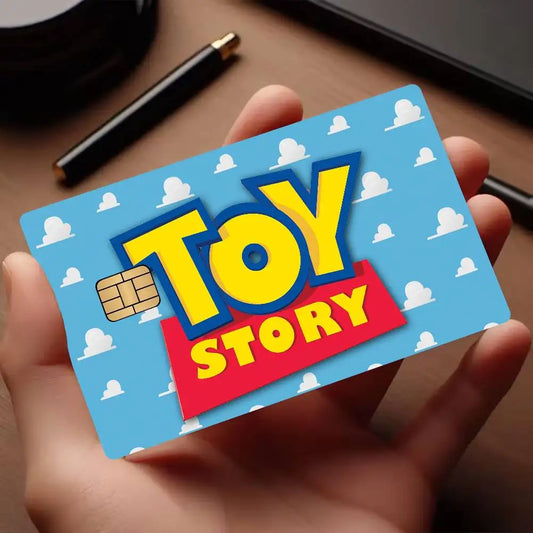 Toy Story Kreditkarten-Skin – Klassischer Logo-Cloud-Hintergrund