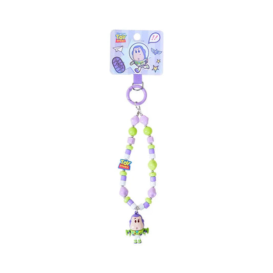 Buzz Lightyear Schlüsselanhänger – Armband mit lila und grünen Perlen