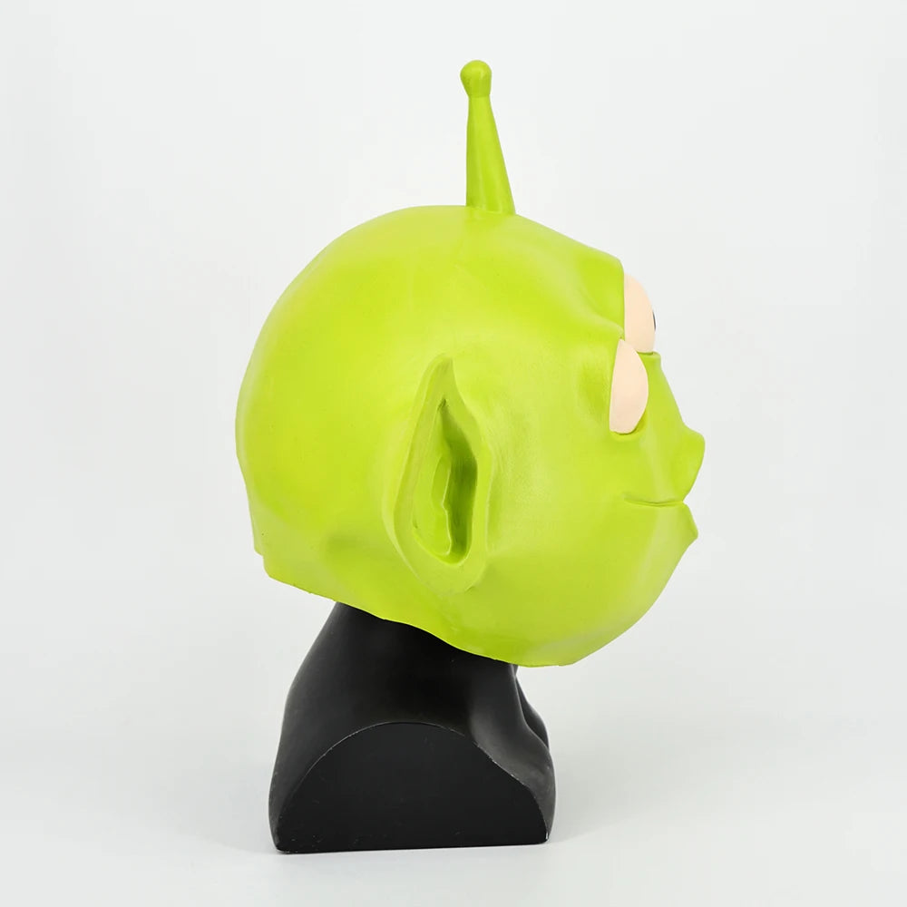 Masque Alien - Latex Intégral Trois Yeux Vert