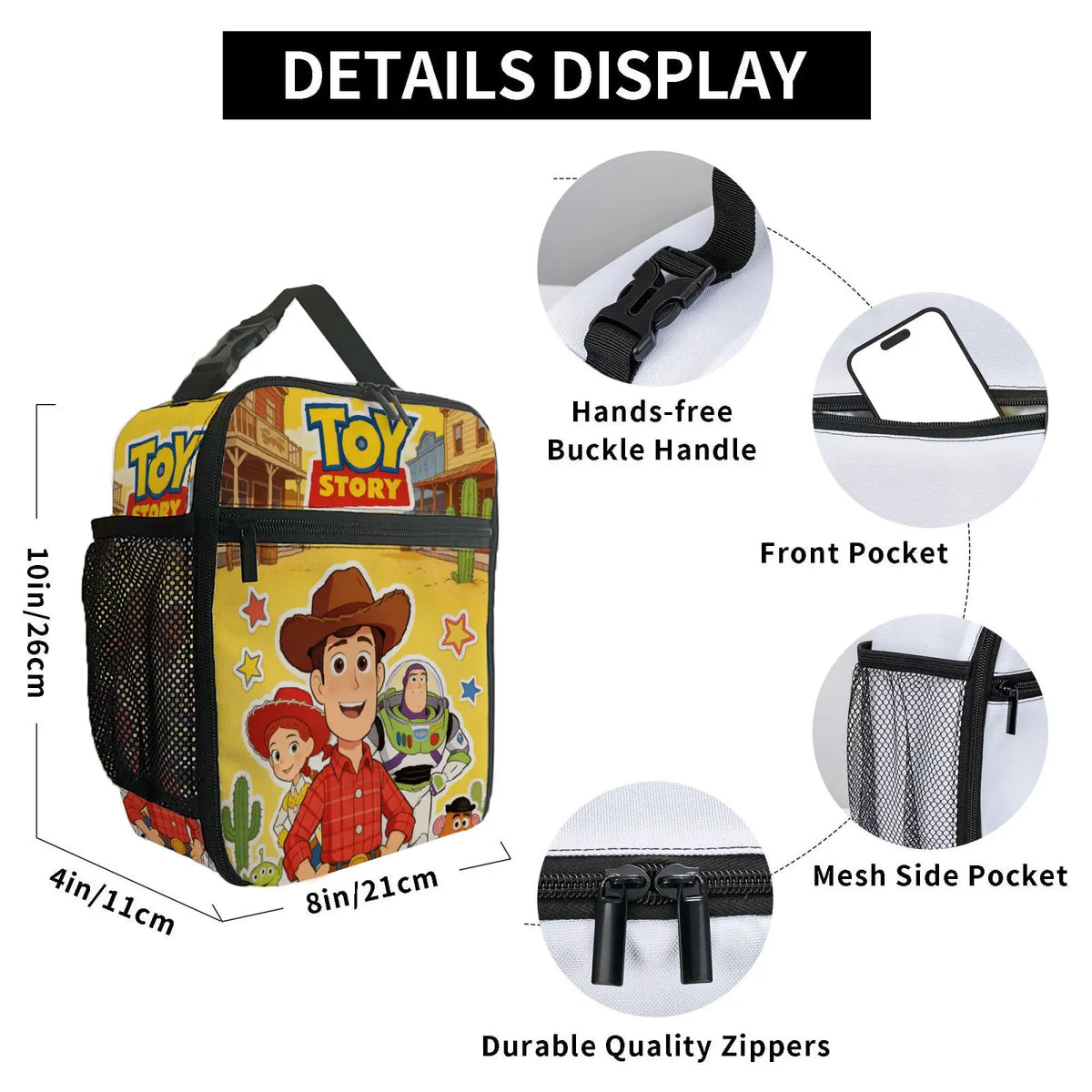 Toy Story Lunchbag – Woody Buzz Jessie, Western City Dekor