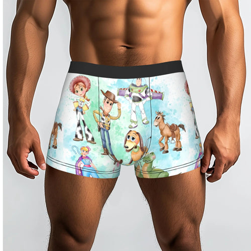 Toy Story Boxer Shorts – Vollständige Aquarell-Gruppe (Jessie, Woody, Buzz, Bully, Rex, The Shepherdess, Slinky)