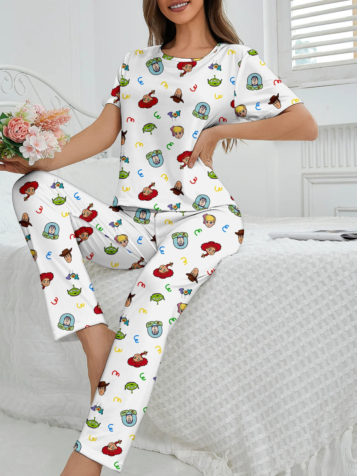 Pyjama Femme Toy Story - Motif Répété Multi-Personnages