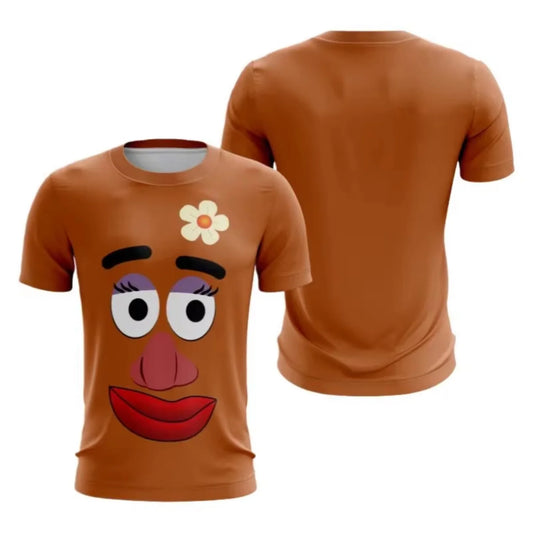 Potato Head T-Shirt – Braunes Cosplay-Gesicht