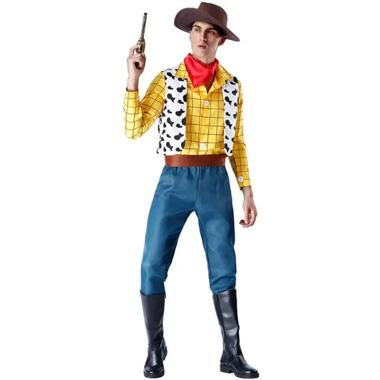 Woody-Kostüm – Cowboyhosen Pistolenholster Set Erwachsene