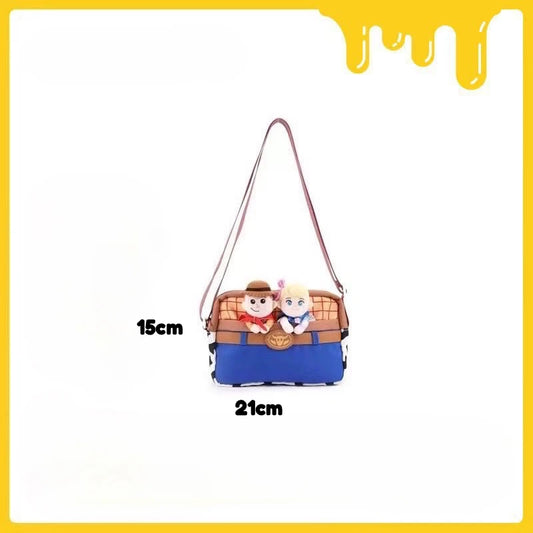 Woody and Porzellinchen Schultertasche – Kompaktes Vichy-Format 21 cm