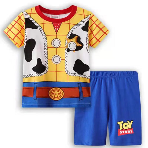 T-Shirt Woody - Pyjama Chemise Vachette Short Bleu