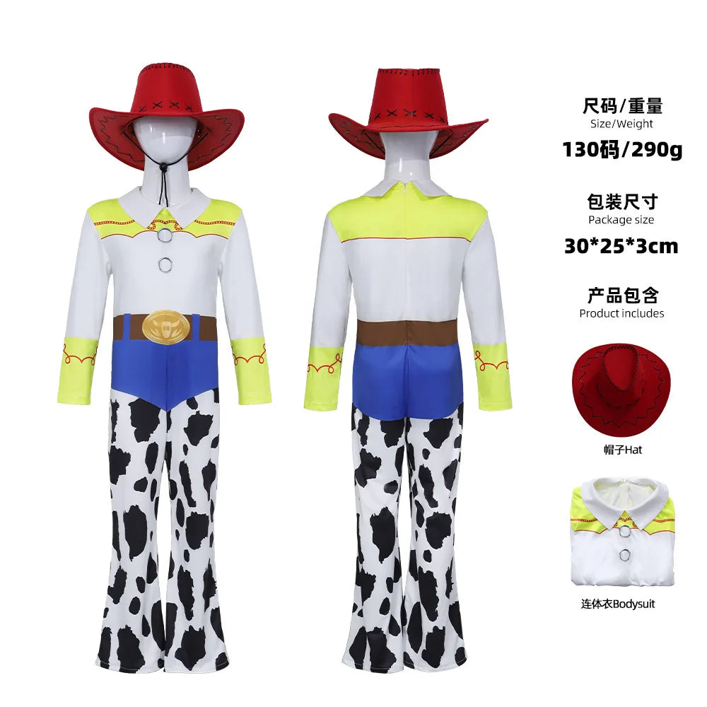 Disfraz de Jessie - Mono Sombrero Rojo Pantalón de Vaca