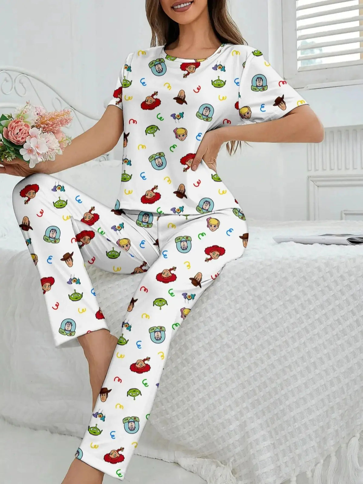 Pyjama Femme Toy Story - Motif Répété Multi-Personnages