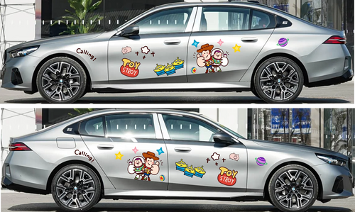 Toy Story Car Accessory - BMW Woody and Buzz Decal (Design A)