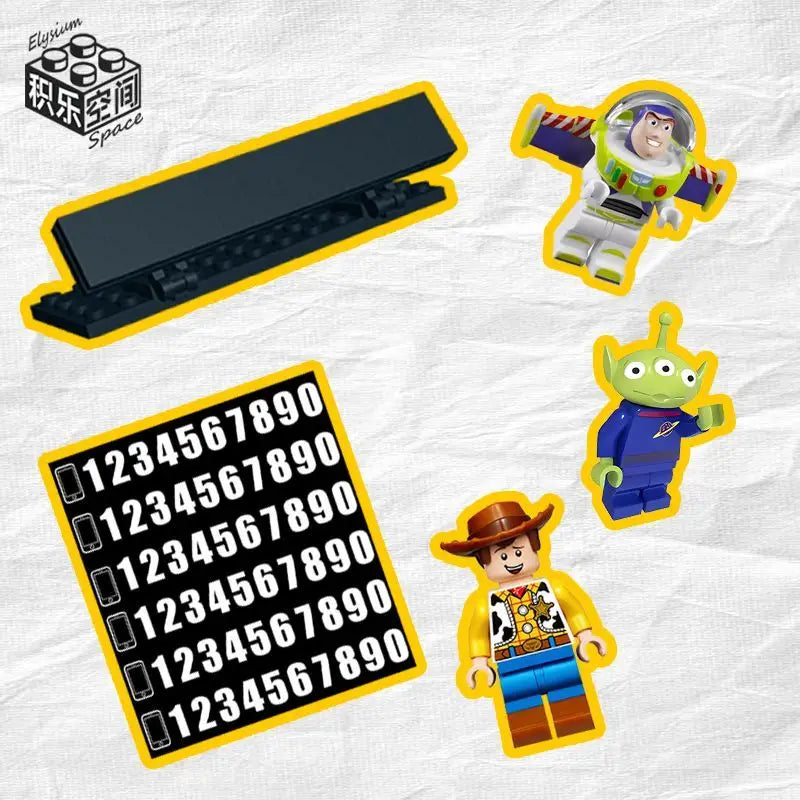 Cartello per Parcheggio Toy Story - Statuette Woody Buzz Alien (Nero)