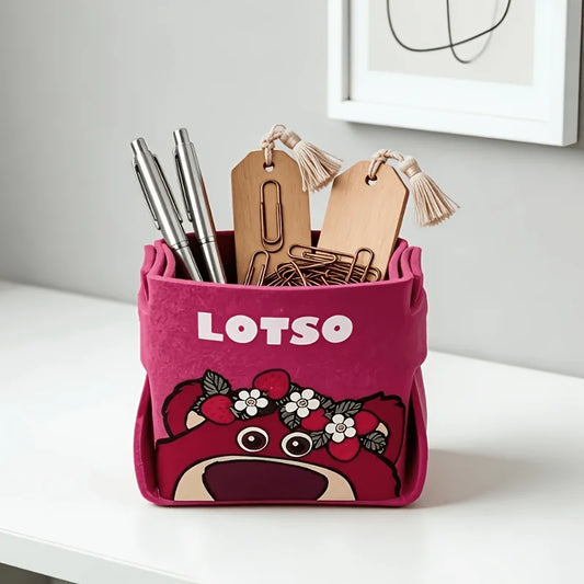 Lotso Schreibtisch-Organizer – Rote faltbare Box