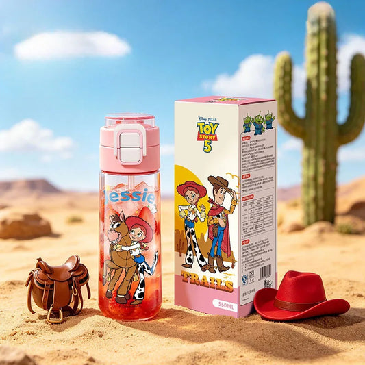 Jessie-Flasche – Toy Story Anti-Leck-Kanister mit Strohhalm 550ml (Wüstenszene)