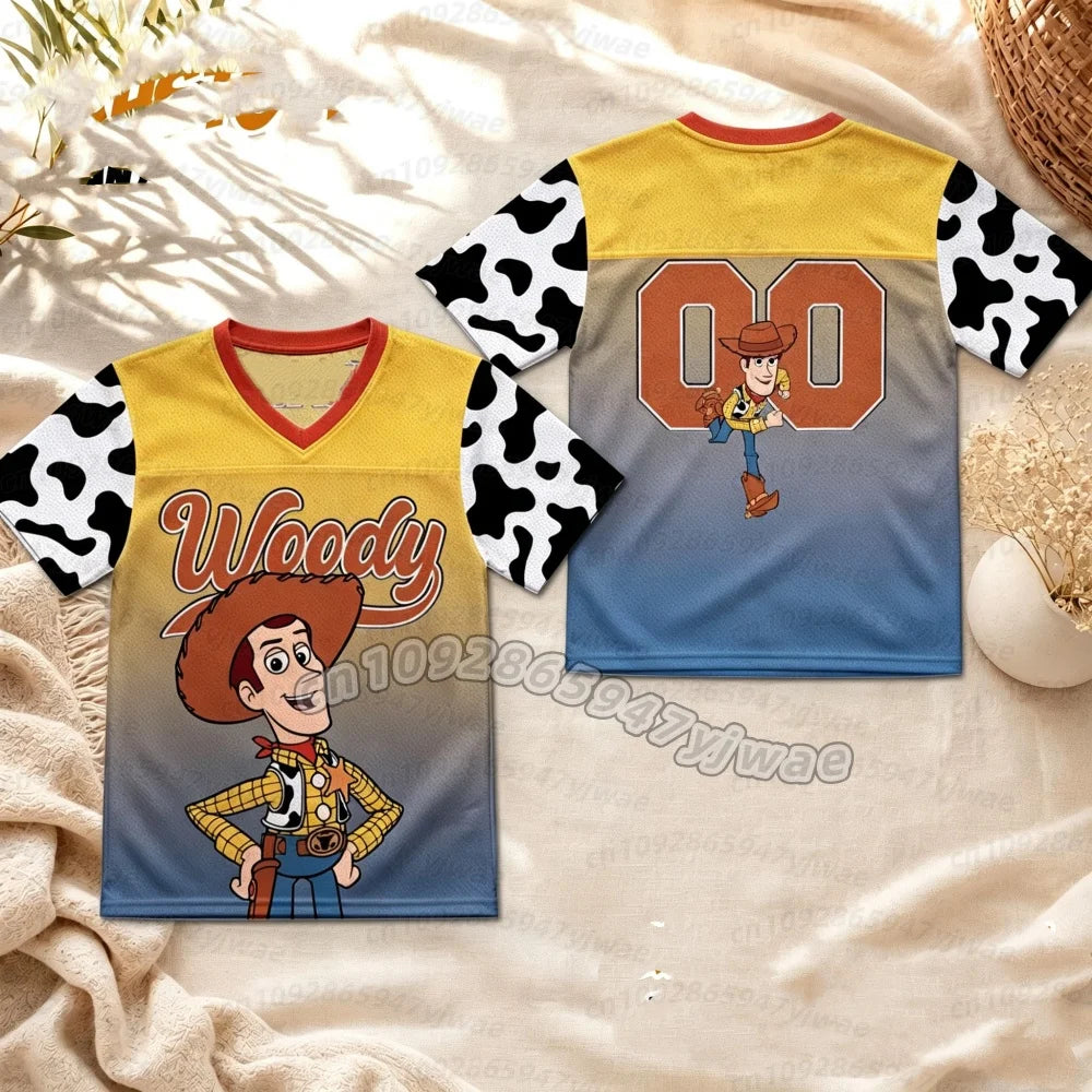 Woody T-Shirt – Blau-Graues Trikot mit Farbverlauf