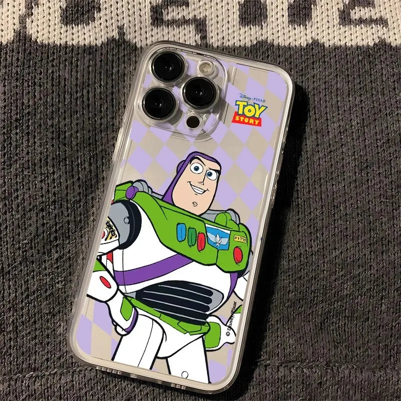 Funda iPhone Buzz Lightyear - Retrato Fondo Cuadros Lila
