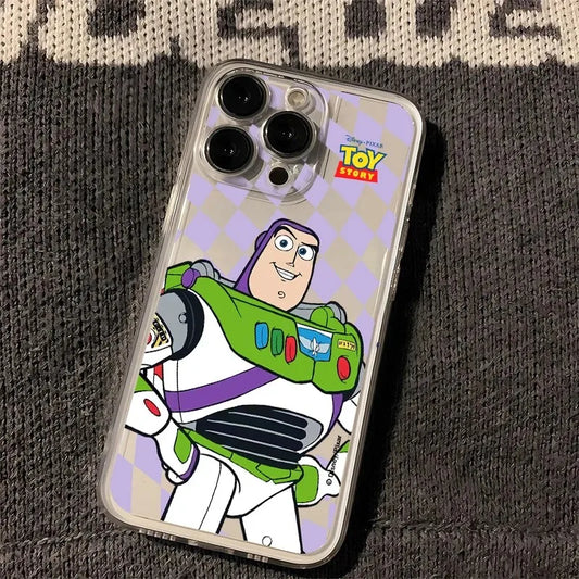 Buzz Lightyear iPhone Case - Lilac Checkerboard Background Portrait