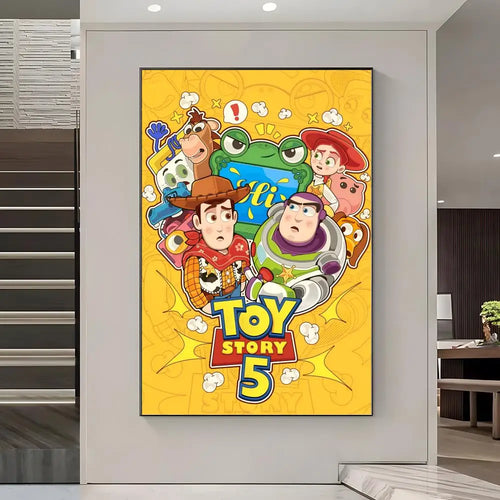 Póster Toy Story 5 - Estilo Pop-Art amarillo