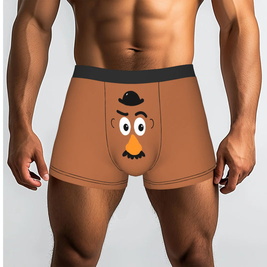 Charlie Naseweis Shorts – Gesicht Hintergrund Braun
