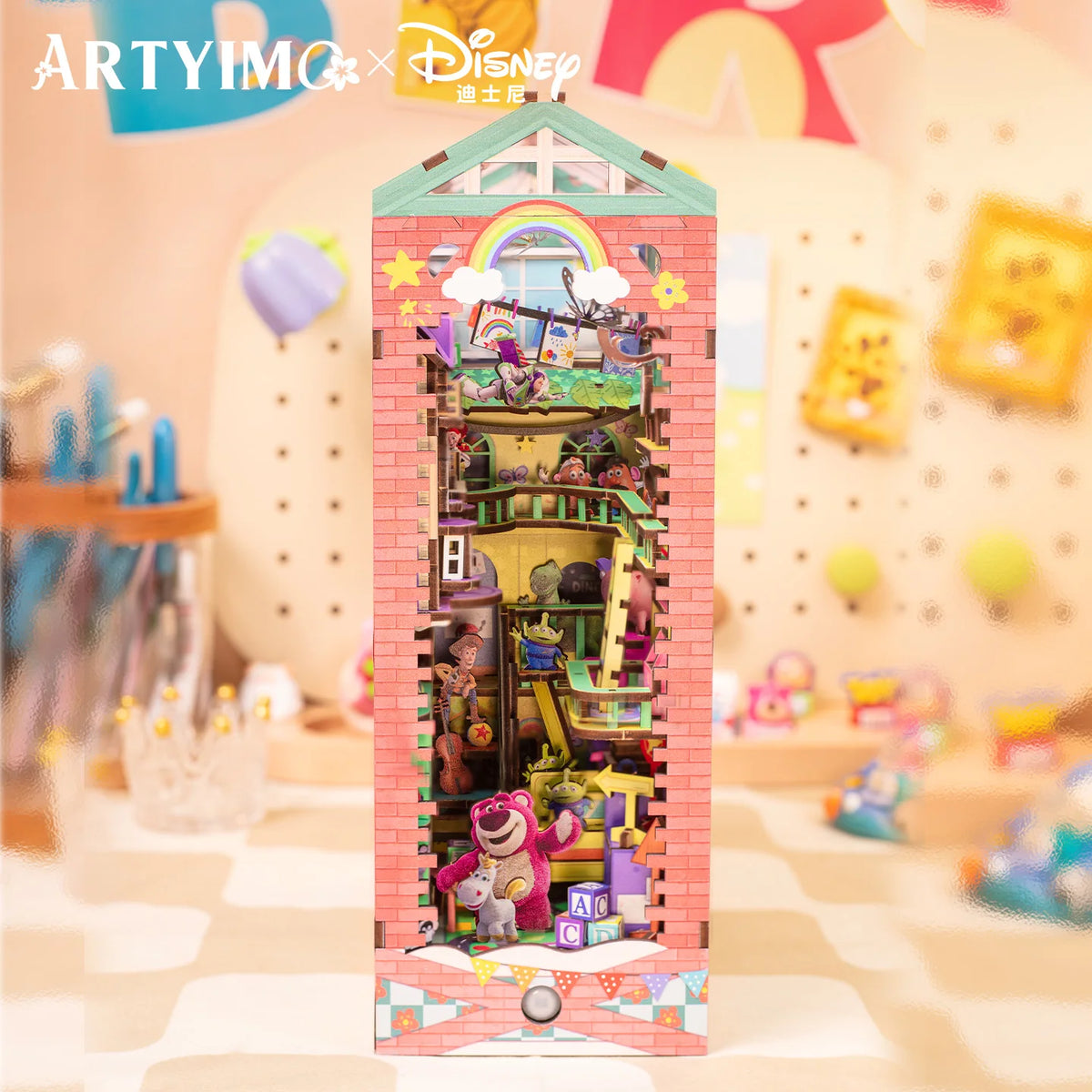 Toy Story Metal 3D Puzzle - Lotso "Play Time" Bookends, Full Group Illustration